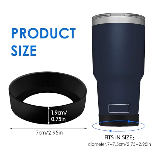 Silicone Boot Sleeve for Tumbler 30 oz & 20 oz - Black, 4 PCS