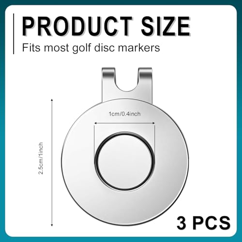 Magnetic Golf Ball Marker Hat Clip - 3 Pack with Strong Hold