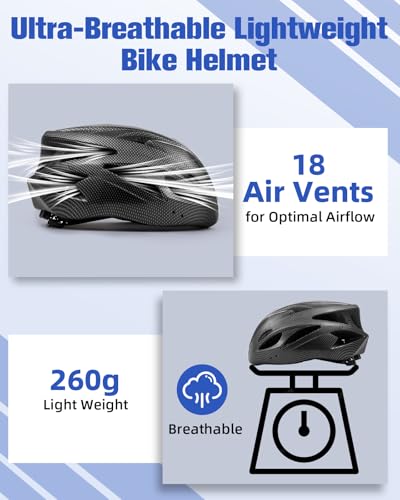 Lightweight Adult Bike Helmet with Removable Visor - Black, 54-62 cm