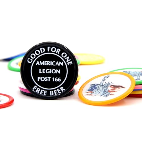 Custom White Plastic Tokens - Personalized Chips with Logo & Text
