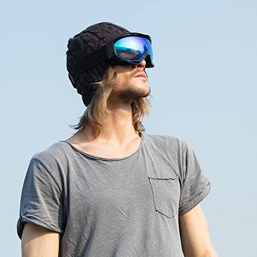 OutdoorMaster OTG Ski Goggles - Anti-Fog Snowboard Goggles for Men, Women & Youth, 5.30 x 1.65 inches, VLT 15.6%