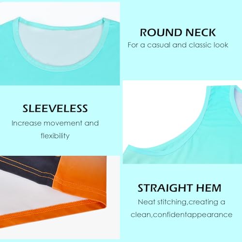 Mens Beach Tank Tops Sleeveless Shirts for Men Summer American Flag