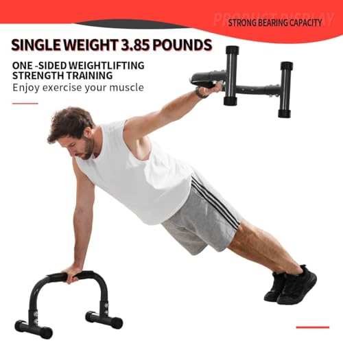 Heavy-Duty Push Up Bars - Parallettes for L-Sit & Dip - Black