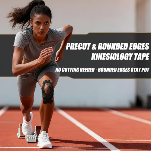 Kinesiology Tape - Precut Athletic Muscle Tape for Pain Relief | 40 Strips