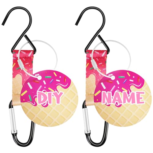 Baseball Softball Dugout Organizer Bag with Ice Cream Drip Design - Pink Drip Set, 2 Pcs