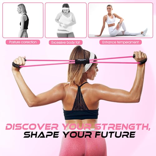 Figure 8 Resistance Band with Handles - 1-Pink