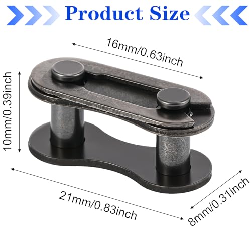 10 PCS Single Speed Bicycle Chain Links - Durable Steel Connectors