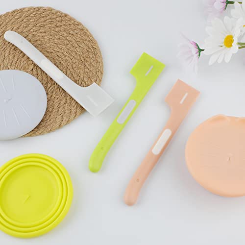 Pet Food Can Cover Lids with Mixing Spoon - 6 Pack Set