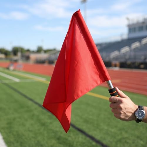 Referee Flags Set - 2 Pieces Handheld Signal Flags for Sports
