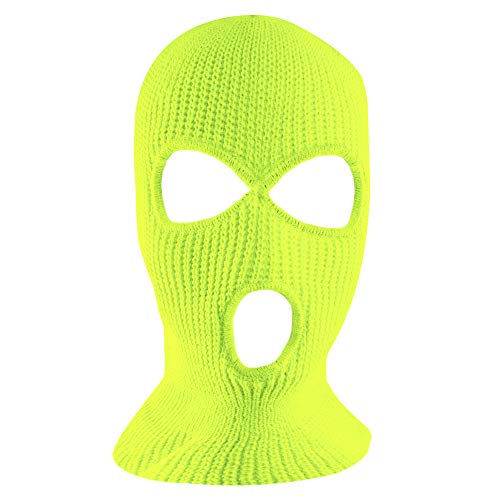 Thermal Full Face Ski Mask - One Size Neon Yellow