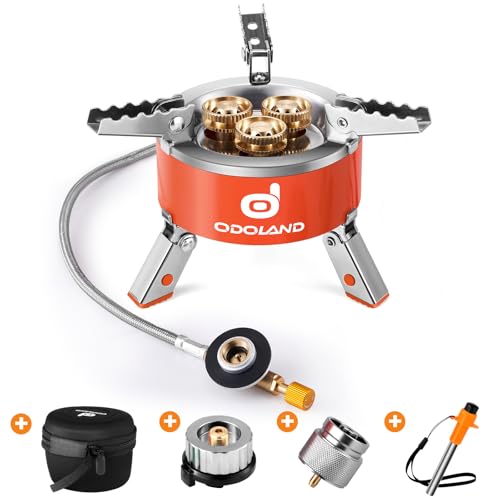 Odoland 5000W Portable Camping Stove Collapsible Backpacking Stove with EVA Box