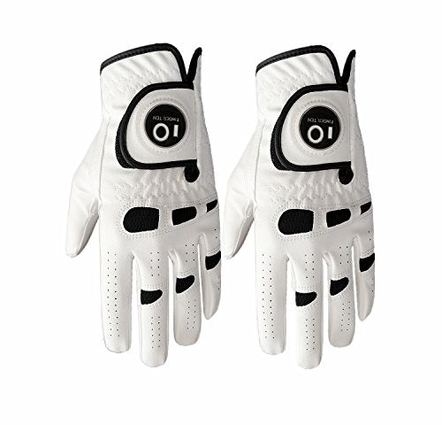 Golf Gloves for Men - Large Left Hand with Ball Marker, All Weather Grip