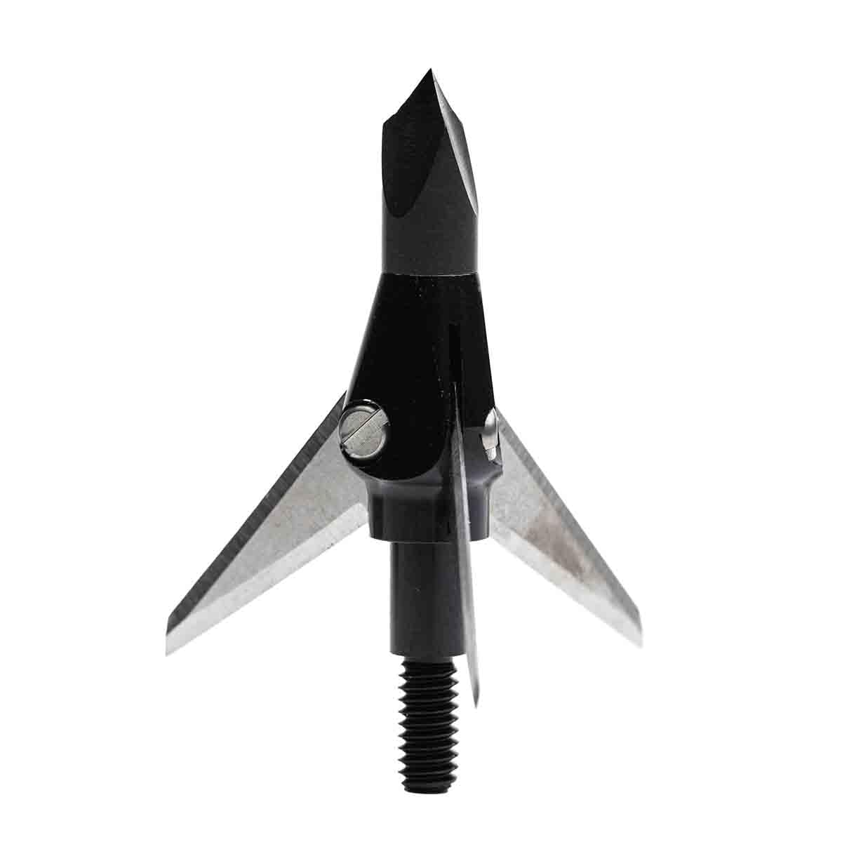 Swhacker #262 Levi Morgan Series 3-Blade Fixed Broadheads, 100 Grain, 1.25" Cut, Precision Archery Hunting Broadheads, 3 Pack, Black