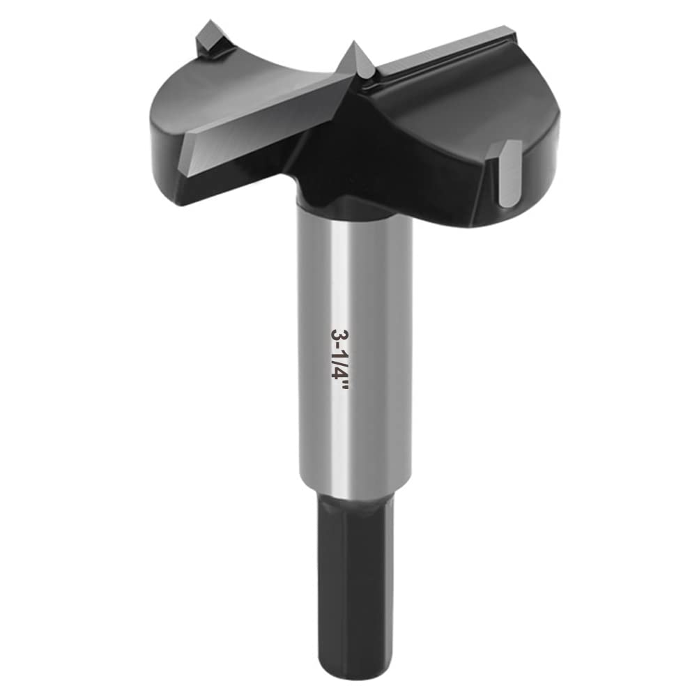ASNOMY 3-1/4 Inch Forstner Drill Bit, Carbide Tipped Forstner Bit for Hard Wood, Wood Drilling Hole Saw Set Woodworking Hinge Cutter Tool Kits for Wood Plastic Plywood