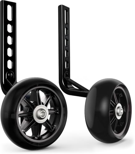 Bike Training Wheels for Kids - Durable & Easy Install - Black