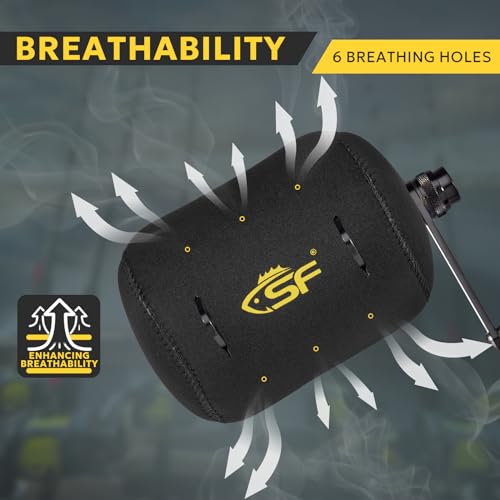 Neoprene Fishing Reel Cover - Protective Pouch - Black - XS