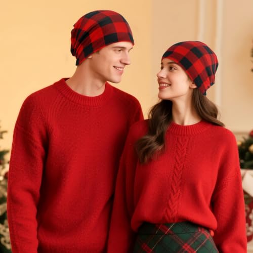 Slouchy Beanie for Women - Soft Cotton Stretch Skull Cap