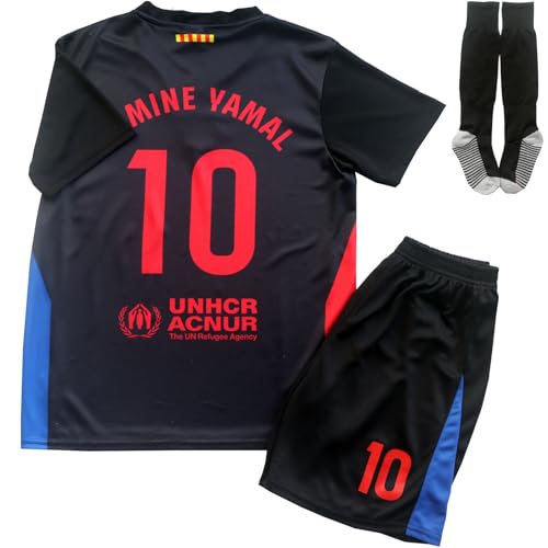 2024/2025 Kids Soccer Jersey Set with Shorts & Socks - Black