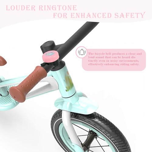 Cute Kids Bike Bell - Pink Unicorn, Durable Metal Bicycle Accessory