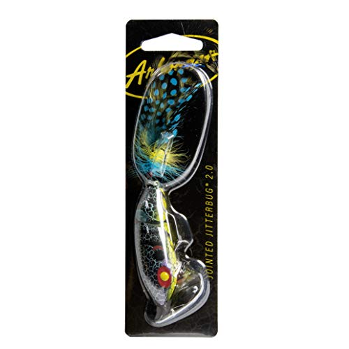 Arbogast Blue Kill Jointed Jitterbug 2.0 Topwater Bass Lure - 2.5 Inch, 3/8 Ounce