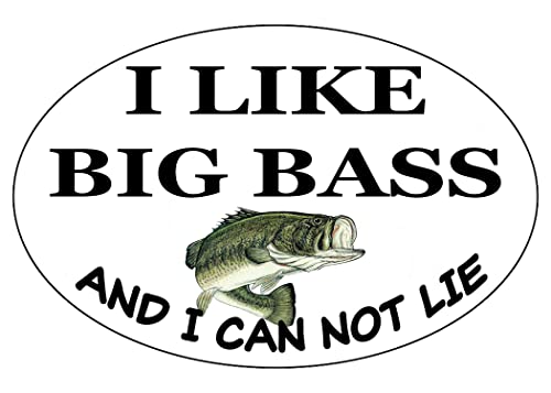 I Like Big Bass Fishing Sticker Decal - Car, Truck, RV