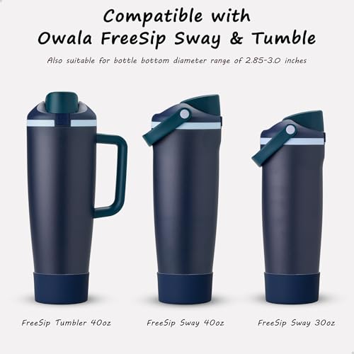 Silicone Boot Protector Sleeve for Owala 30oz & 40oz Bottles - Grey Blue