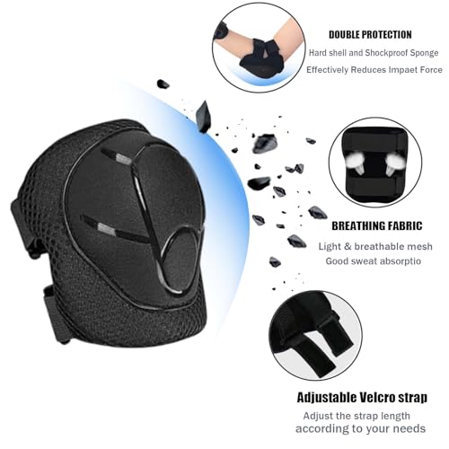 Kids 6-in-1 Protective Gear Set - Knee, Elbow & Wrist Pads