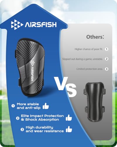 Kids Soccer Shin Guards CE Certified Impact Protection with Adjustable Straps