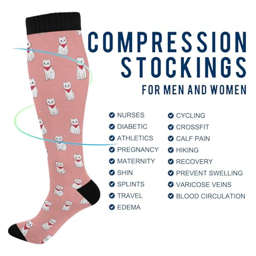 Compression Socks for Men & Women - Milk Cow Design - 1 Pack