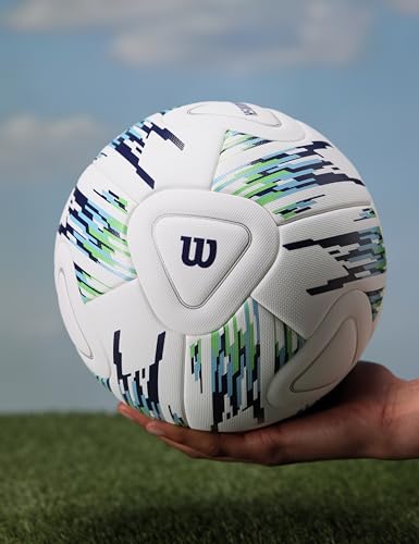 Wilson NCAA Vanquish Soccer Ball - Size 5, White/Blue/Green