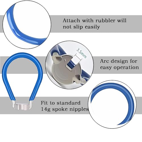 4-Piece Bicycle Spoke Wrench & Tire Lever Set - Wheel Tension Adjustment Tool