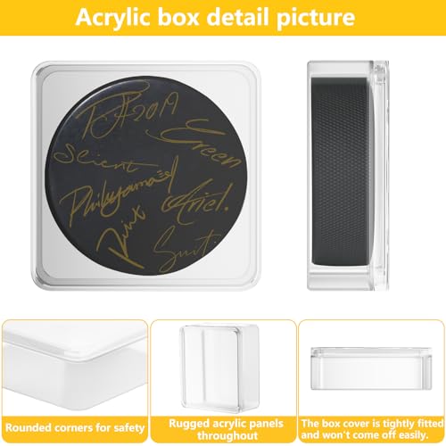Hockey Puck Display Cases - Clear Acrylic Cube (3 PCS)