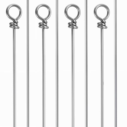 100PCS Fishing Wire Spinner - Stainless Steel Lure Making Supplies 0.7x16cm