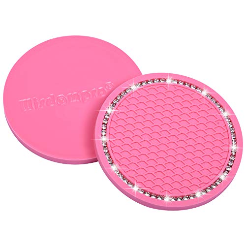 Car Coasters - Bling Pink 2.75" Diameter Cup Holder Set
