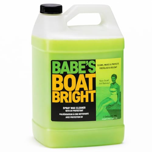 Babe’s Boat Bright Marine Cleaner & UV Protectant 128 Fl Oz – Water Repellent Gelcoat & Surface Shine
