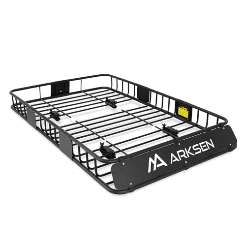 Heavy-Duty 64" Roof Rack Basket for SUV & Pickup Trucks - 150 lbs Capacity