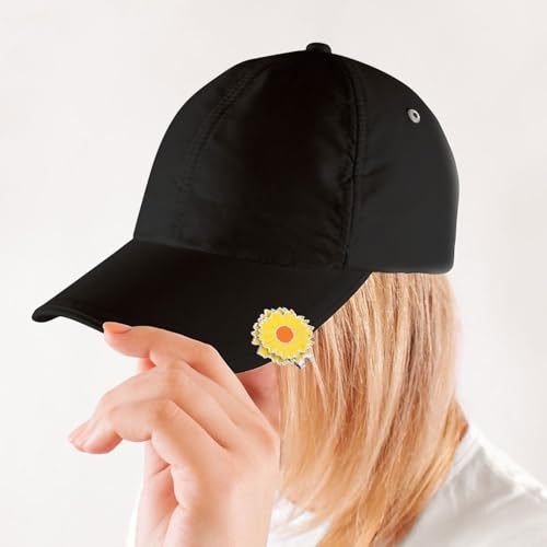 Magnetic Golf Ball Marker with Hat Clip - Chrysanthemum Design