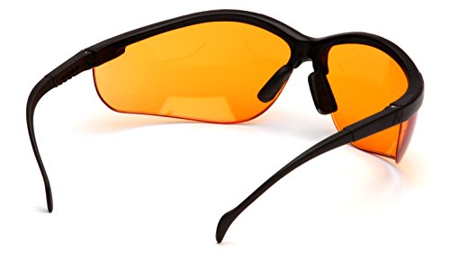 Safety Eyewear with Orange Lens & Black Frame - Anti-Fog