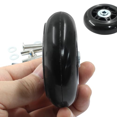 70mm x 24mm Suitcase Replacement Wheels - 2 Pack Black