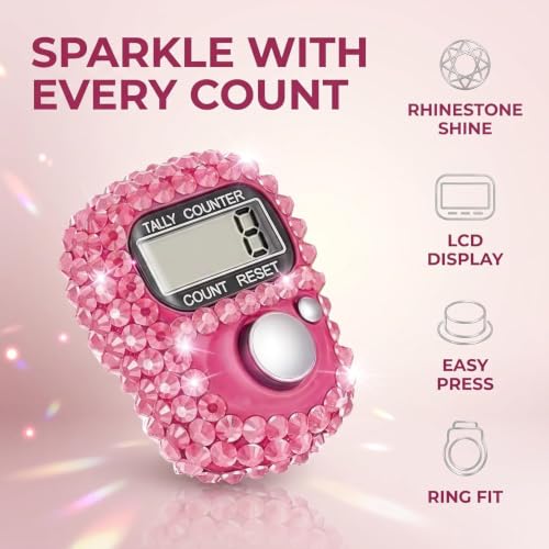 Pink Electronic Tally Counter - 2 Pack with LCD Display
