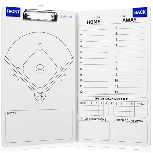 Baseball Clipboard for Coaches - Double-Sided Dry Erase Board