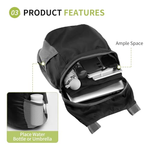 Lightweight 20L Foldable Hiking Backpack for Outdoor Use