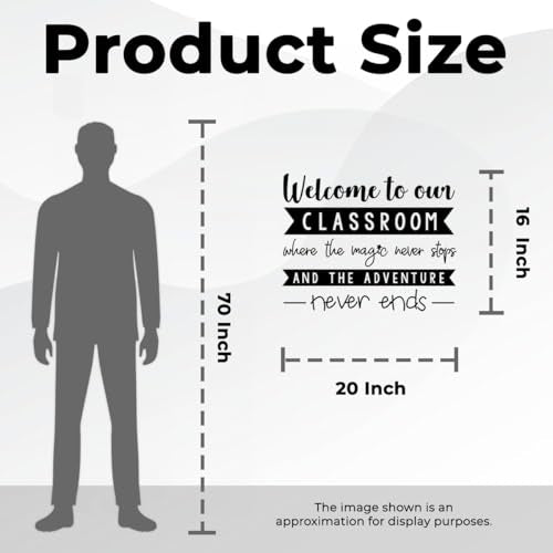 Wall Decals | Inspirational Wall Decor Stickers - Removable Peel and Stick Wall Stickers for Classroom, Library Decor, Playroom, Home School and Education Spaces - Quotes Wall Decor - 20" x 16.5"