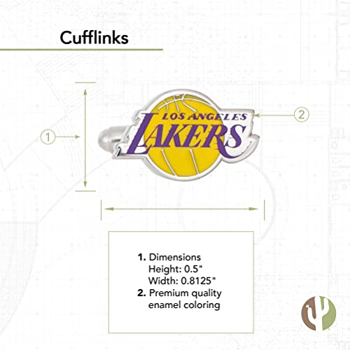 Los Angeles Lakers Cufflinks - NBA Basketball Team Formal Wear