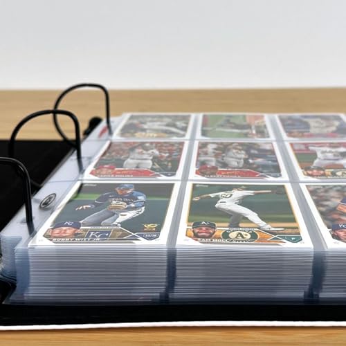 BCW LaserWeld 9-Pocket Trading Card Binder Pages - 100 Pack, Ultra Flat