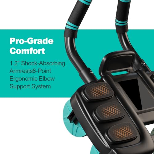 Automatic Rebound Ab Roller Wheel with Elbow Support - Black