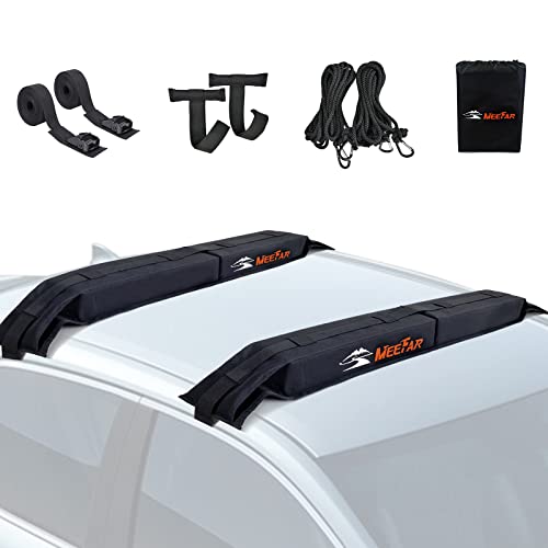 Universal Kayak Roof Rack Pads - 32 Inch Soft Pads with Straps
