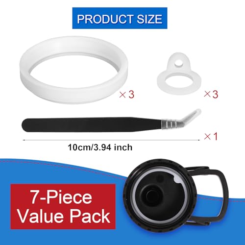Silicone Water Bottle Gasket Replacement Set - 6 Pack - Style B