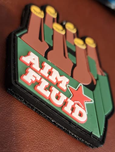 Funny Cornhole Patch - Aim Fluid PVC Rubber - Beer Drinking Humor