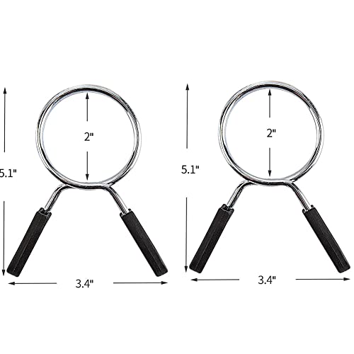 2-Inch Olympic Barbell Clamps - Secure Weight Lifting Collars, 2 Pack